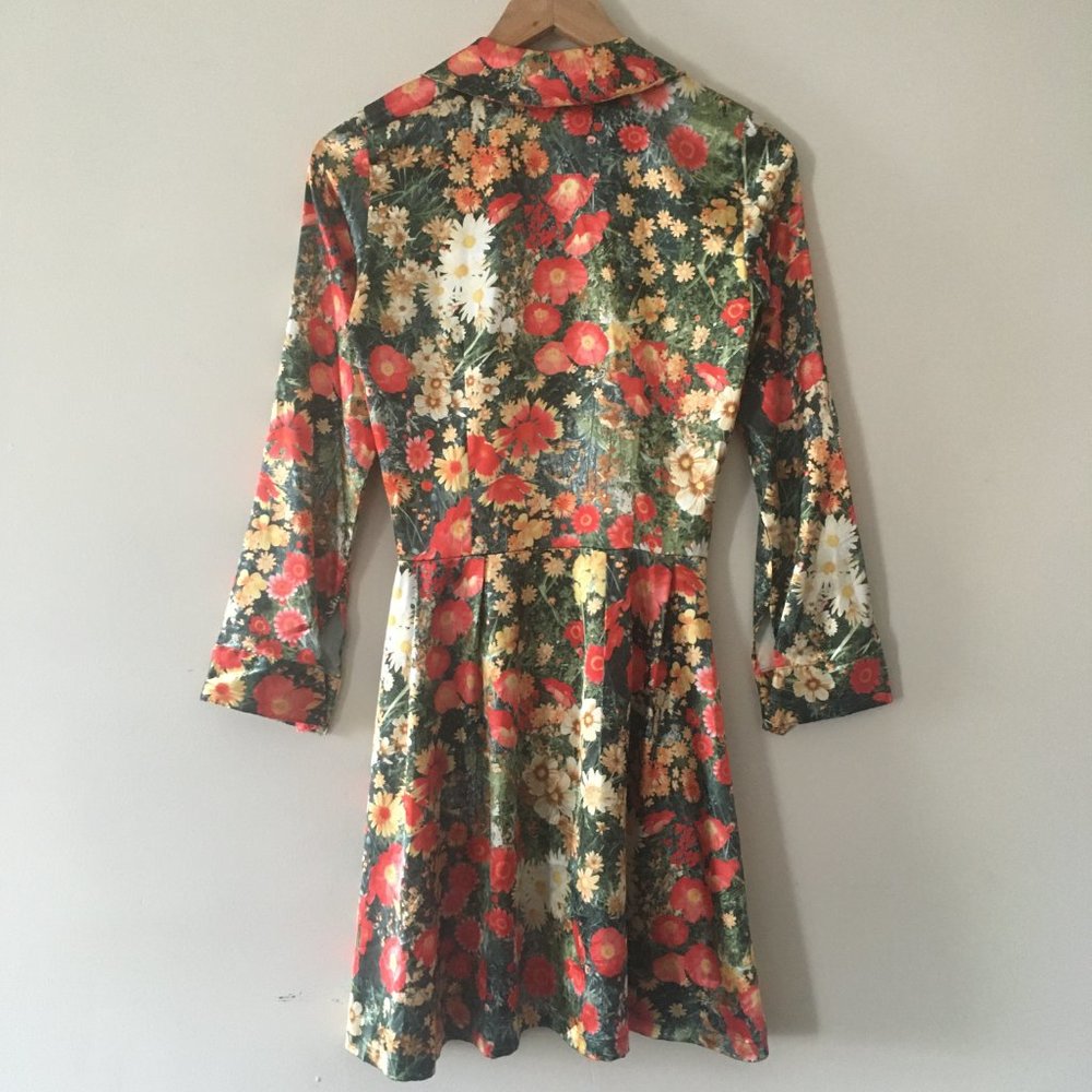 CLOSET CLEAR OUT SALE - Les Jardins Floral Photo Print Dress by Andrea Diodati - Picture 2 of 9